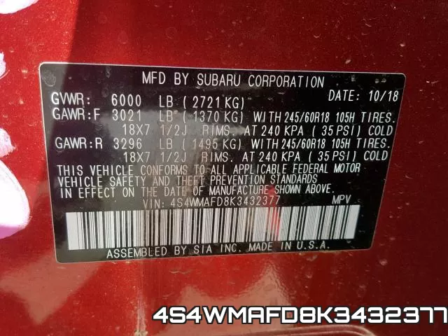 4S4WMAFD8K3432377 фото 2