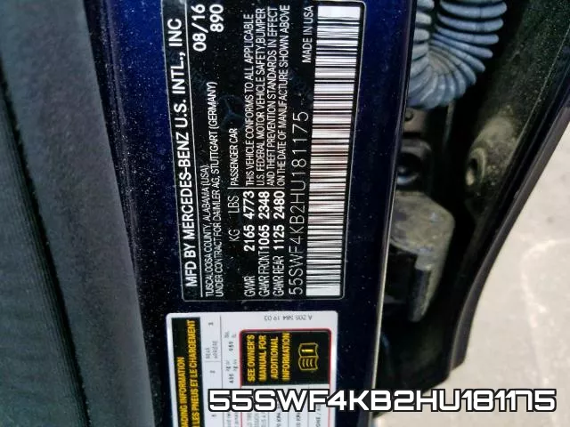 55SWF4KB2HU181175 фото 2