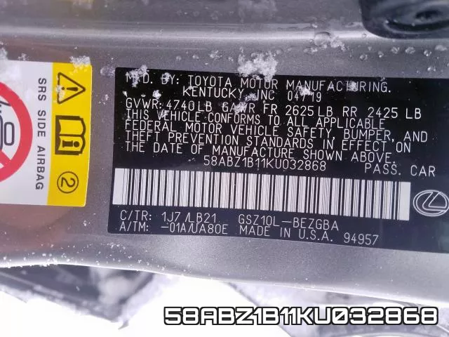 58ABZ1B11KU032868 фото 2