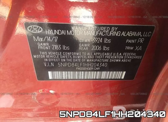 5NPD84LF1HH204340 фото 10