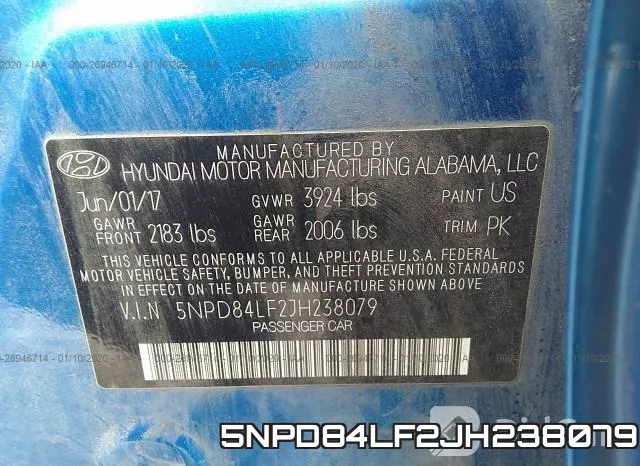 5NPD84LF2JH238079 фото 10