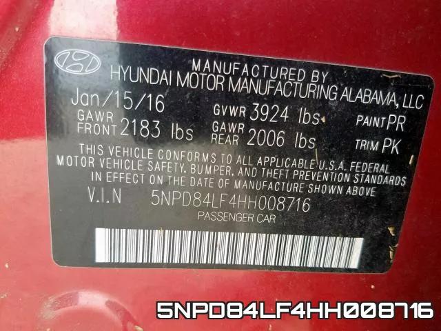 5NPD84LF4HH008716 фото 2
