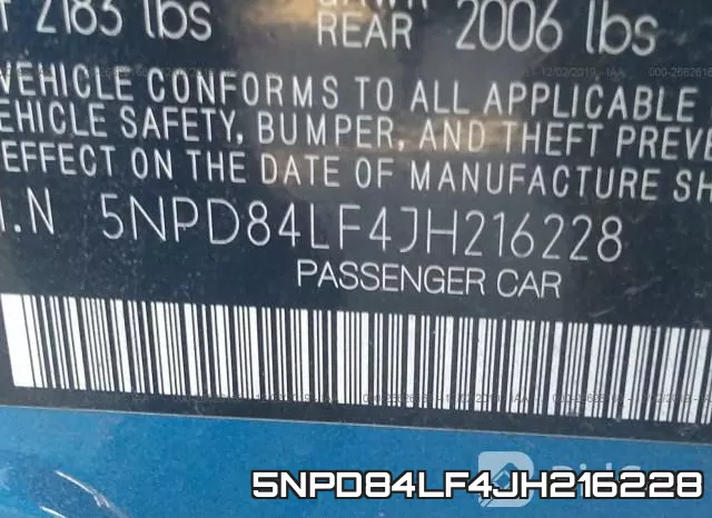 5NPD84LF4JH216228 фото 10