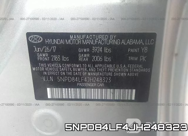 5NPD84LF4JH248323 фото 9