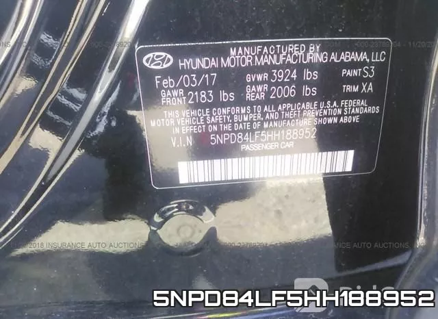 5NPD84LF5HH188952 фото 10