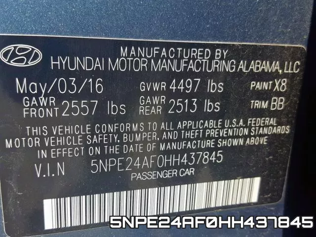 5NPE24AF0HH437845 фото 2