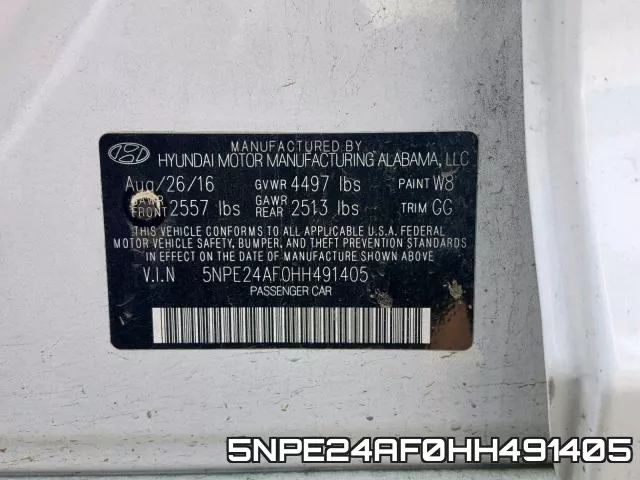 5NPE24AF0HH491405 фото 2