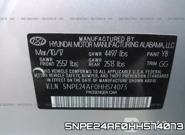 5NPE24AF0HH574073 фото 10
