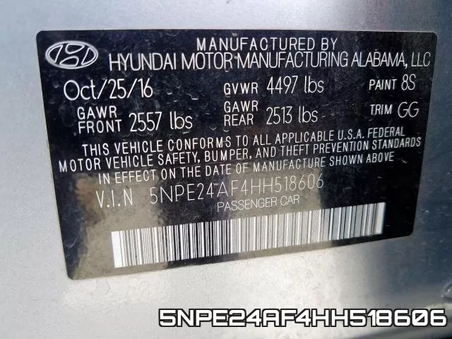 5NPE24AF4HH518606 фото 2