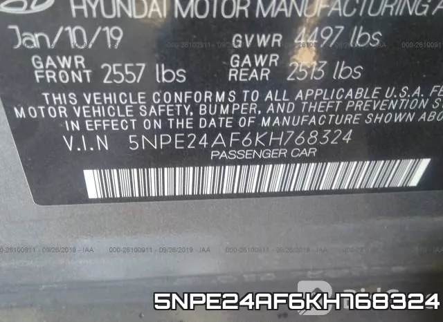 5NPE24AF6KH768324 фото 10
