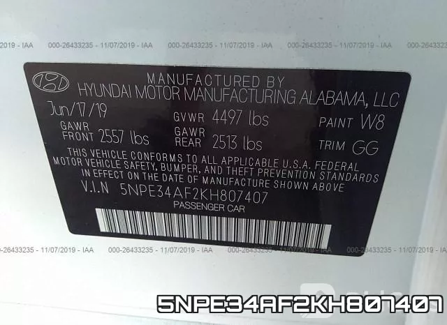 5NPE34AF2KH807407 фото 10
