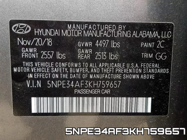 5NPE34AF3KH759657 фото 2