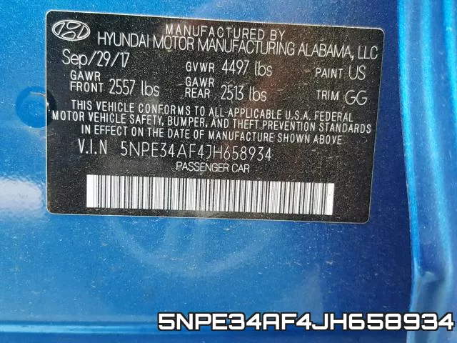 5NPE34AF4JH658934 фото 2