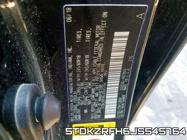 5TDKZRFH6JS545764 фото 2