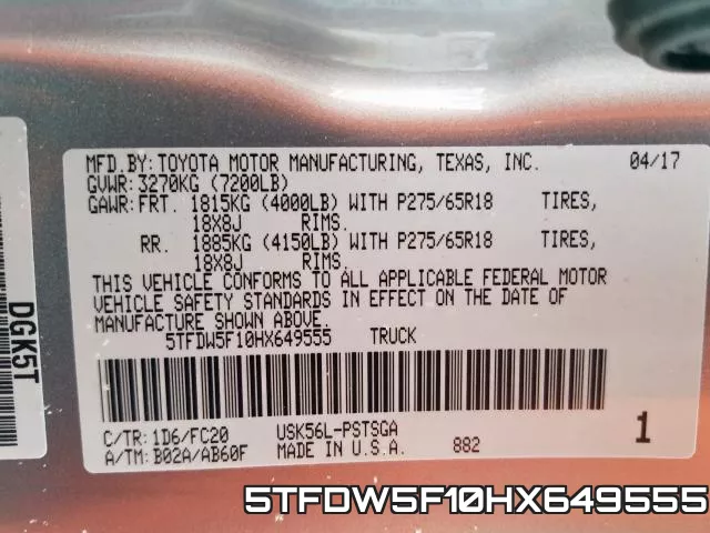 5TFDW5F10HX649555 фото 2