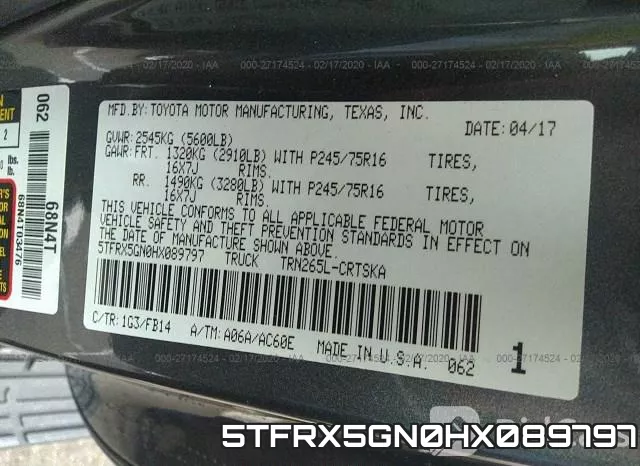 5TFRX5GN0HX089797 фото 10