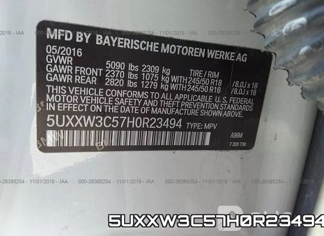 5UXXW3C57H0R23494 фото 10