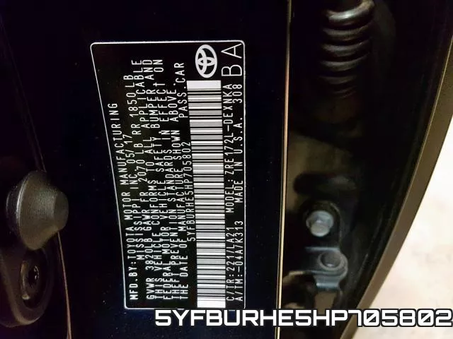 5YFBURHE5HP705802 фото 2