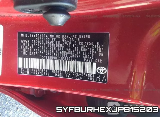5YFBURHEXJP815203 фото 10