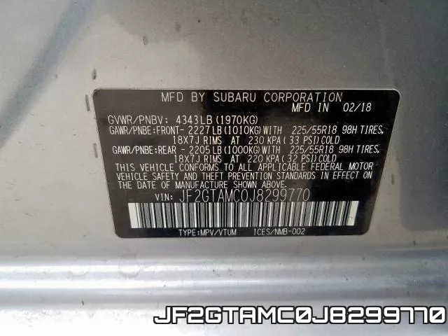 JF2GTAMC0J8299770 фото 2
