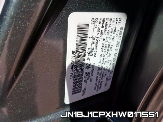 JN1BJ1CPXHW017551 фото 2