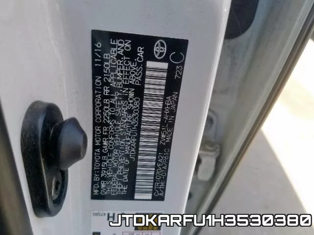 JTDKARFU1H3530380 фото 2
