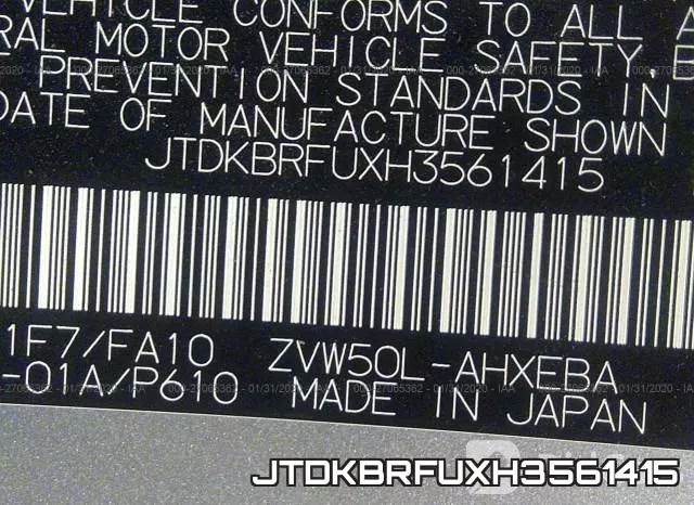 JTDKBRFUXH3561415 фото 10
