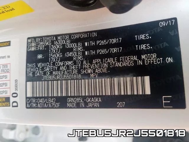 JTEBU5JR2J5501818 фото 2