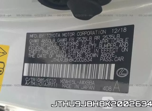JTHU9JBH8K2002634 фото 10