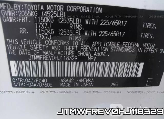JTMWFREV0HJ118329 фото 10