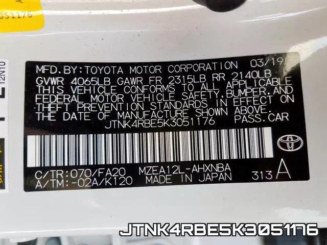 JTNK4RBE5K3051176 фото 2