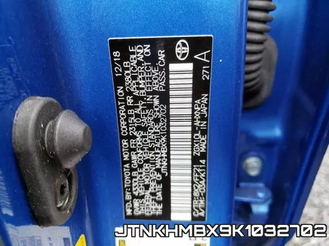 JTNKHMBX9K1032702 фото 2