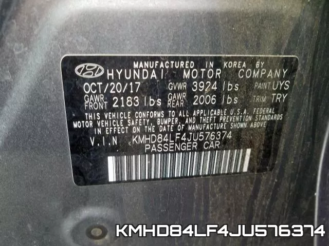 KMHD84LF4JU576374 фото 2