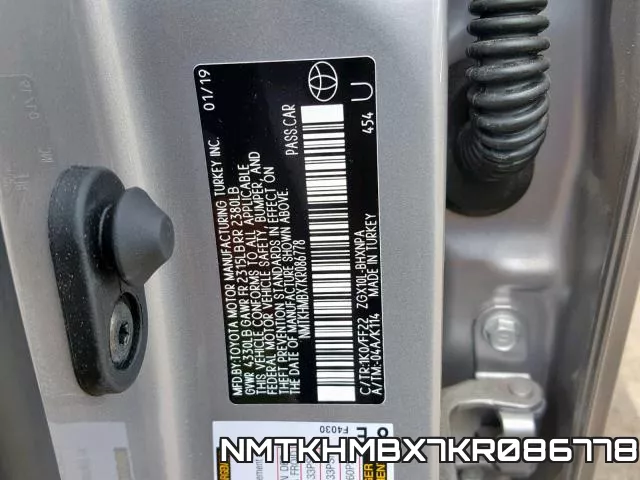 NMTKHMBX7KR086778 фото 2