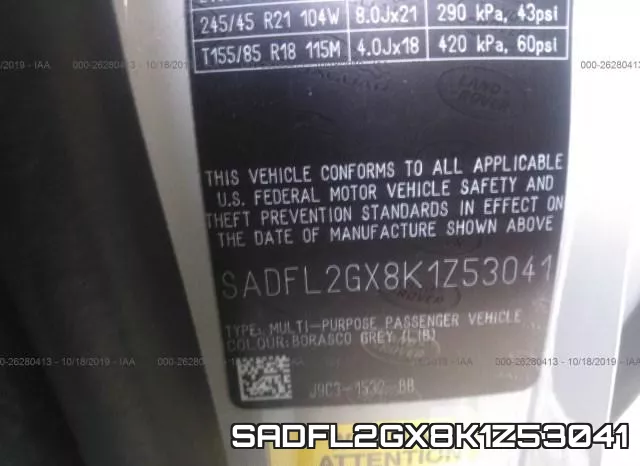 SADFL2GX8K1Z53041 фото 10