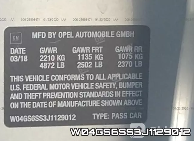 W04GS6SS3J1129012 фото 10