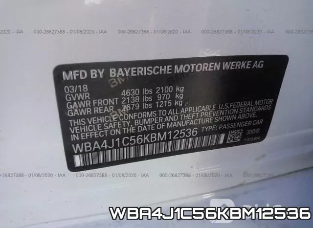 WBA4J1C56KBM12536 фото 10