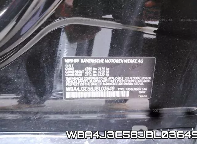 WBA4J3C58JBL03649 фото 10