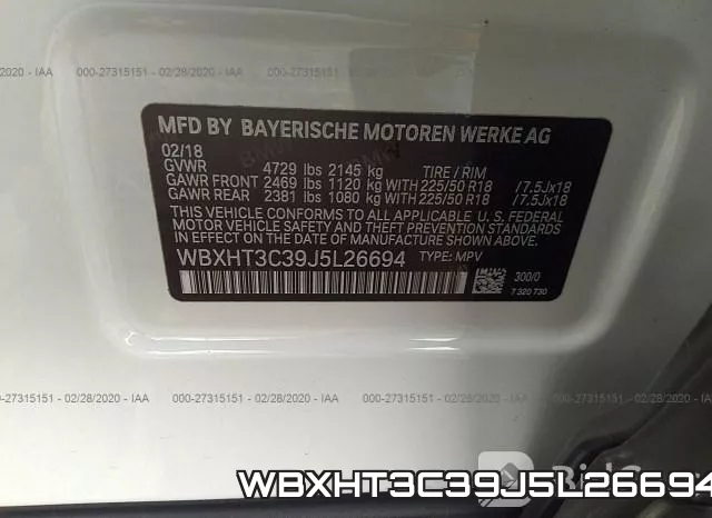 WBXHT3C39J5L26694 фото 10