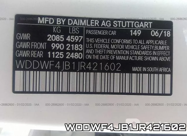 WDDWF4JB1JR421602 фото 10