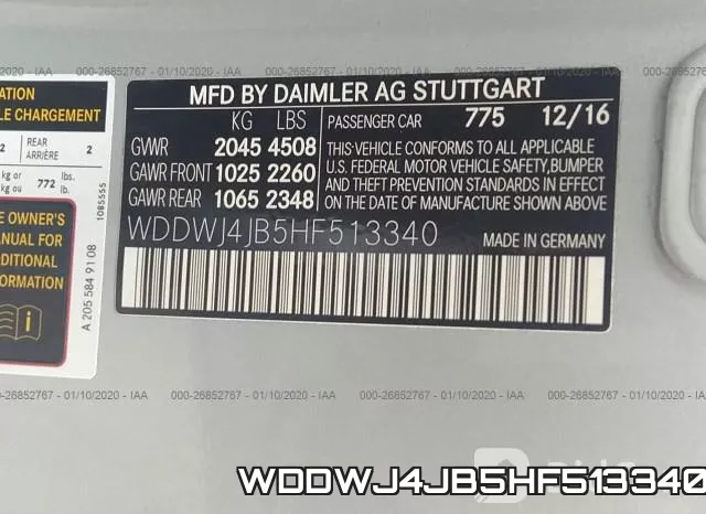 WDDWJ4JB5HF513340 фото 10