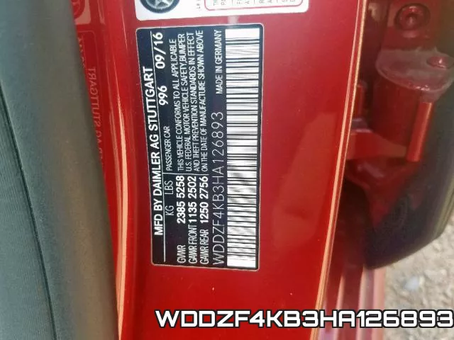 WDDZF4KB3HA126893 фото 2