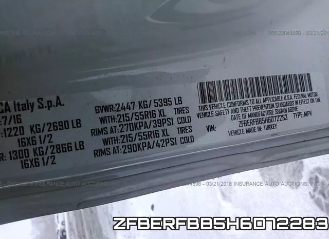 ZFBERFBB5H6D72283 фото 10