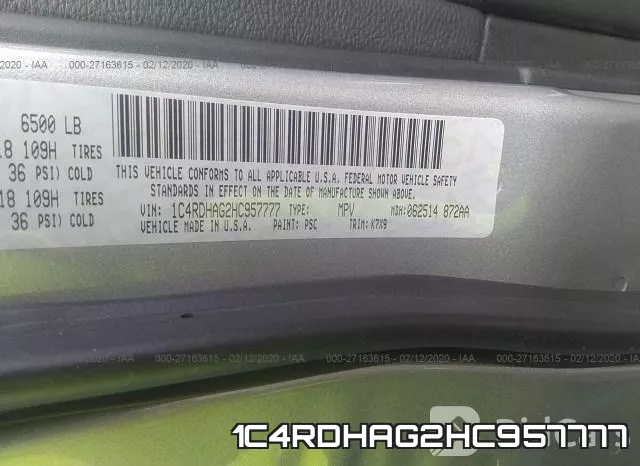 1C4RDHAG2HC957777 фото 10