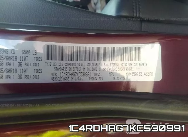 1C4RDHAG7KC530991 фото 10