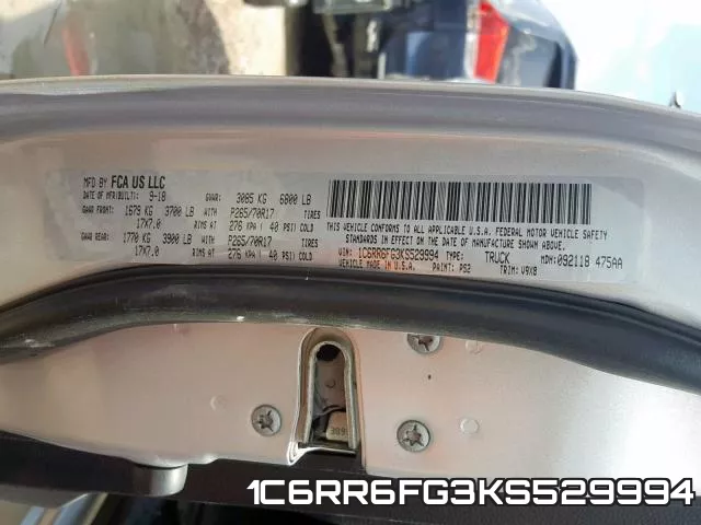 1C6RR6FG3KS529994 фото 2