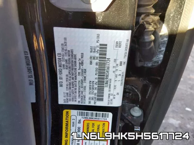 1LN6L9HK5H5617724 фото 2