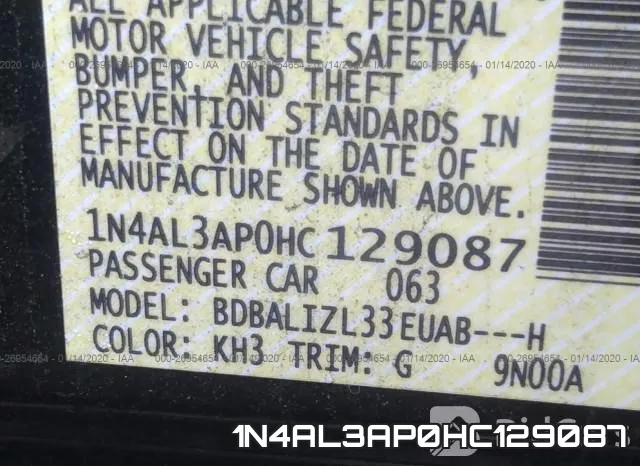 1N4AL3AP0HC129087 фото 10