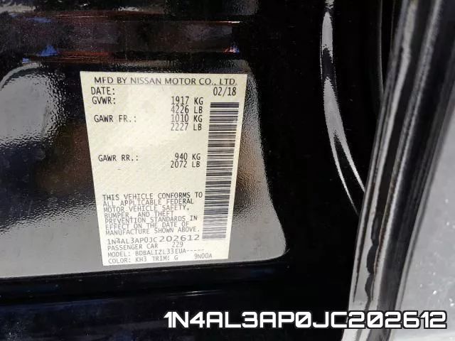 1N4AL3AP0JC202612 фото 2