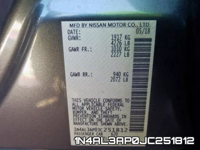 1N4AL3AP0JC251812 фото 2